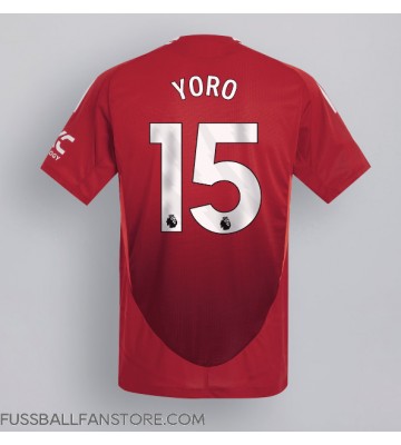 Manchester United Leny Yoro #15 Replik Heimtrikot 2024-25 Kurzarm